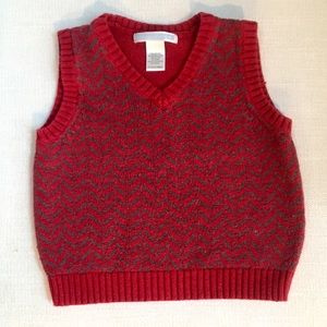 Janie and Jack red sweater vest baby boy